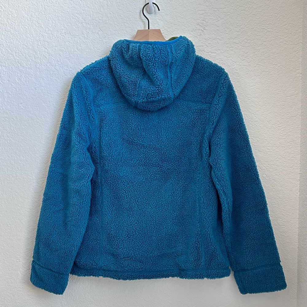 L.L. Bean Women’s Blue Polyester High Pile Fleece Hooded Full Zip Jacket Size M - Picture 2 of 11